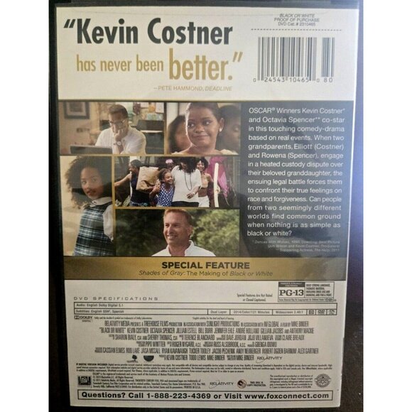 Black Or White DVD Kevin Costner - Picture 2 of 2